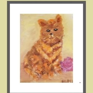 - Orange Cat - Acrylic Painting